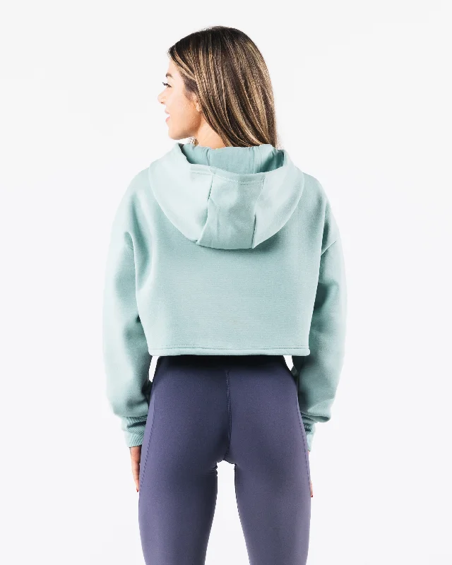 Trilogy Crop Hoodie - Celestial Blue