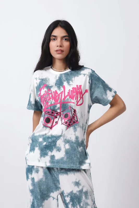 TIE AND DYE GRAPHIC TEE