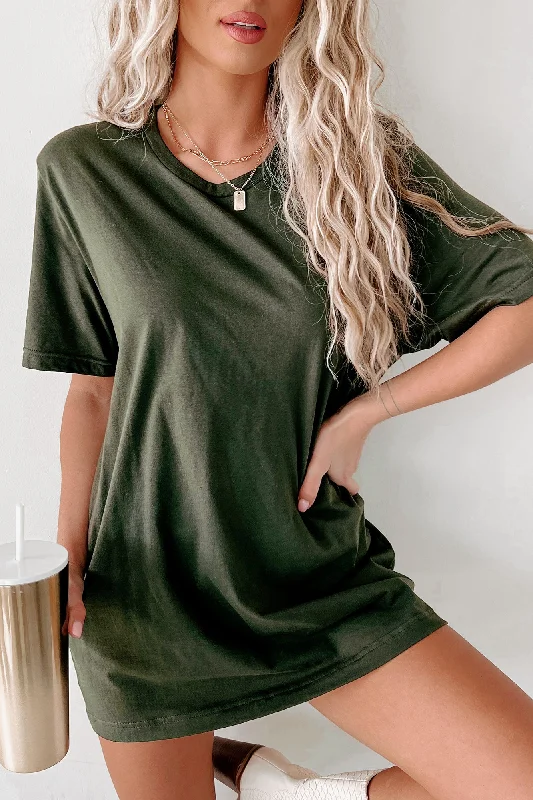 Basic Short Sleeve T-Shirt (Dark Olive)