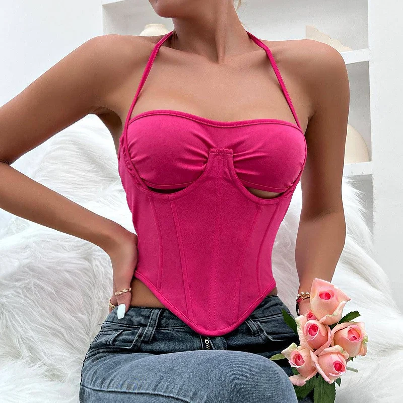 MegaBetty - Clara Halter Irregular Bustier Corset Top