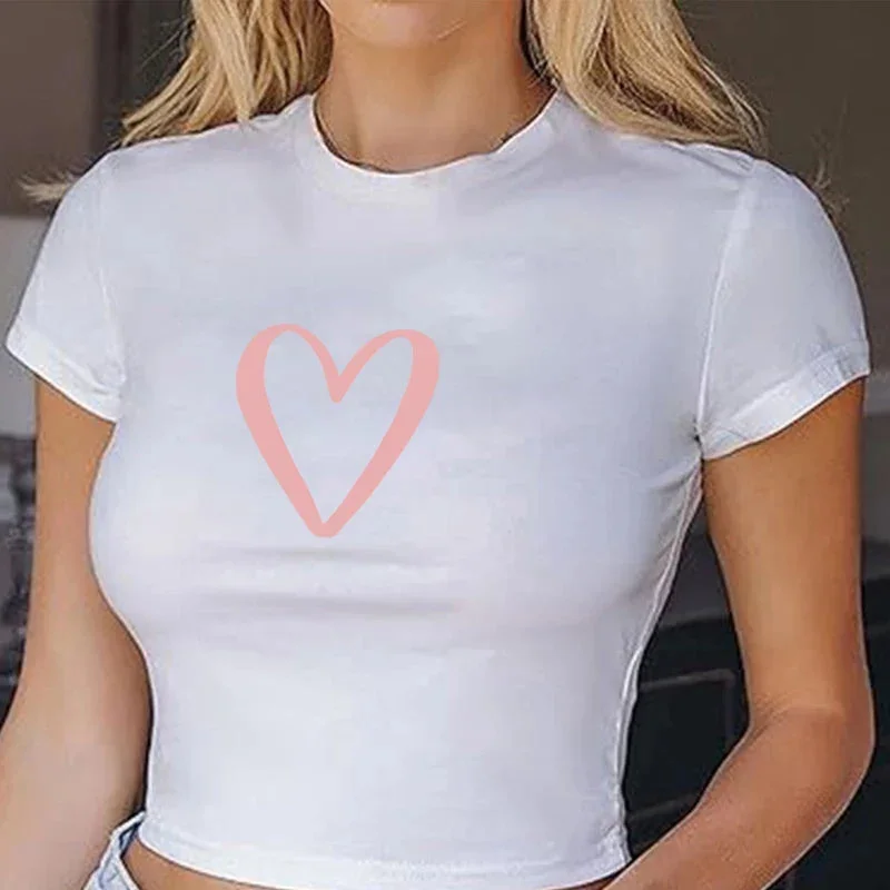 Heart Shape Y2k Hot Heart Custom Crop Top Fairy Grunge Crop Top