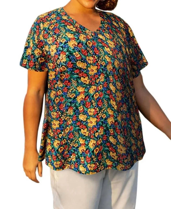 Plus Size 4X / painted garden