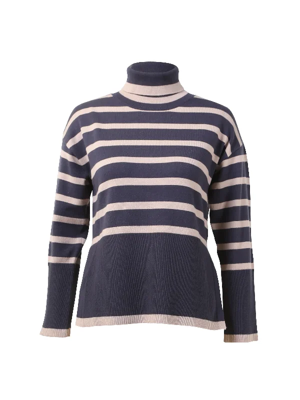 TACHA knitted blouse with stripes - Classic Navy Mix