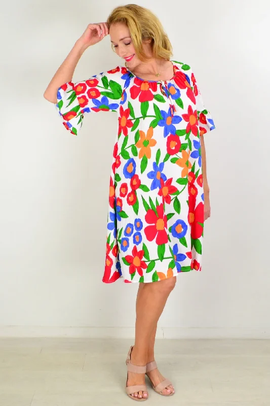 Artistic Flair Garden Shift Tunic Dress