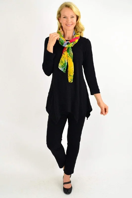 Black Pocket Winter Tunic Top