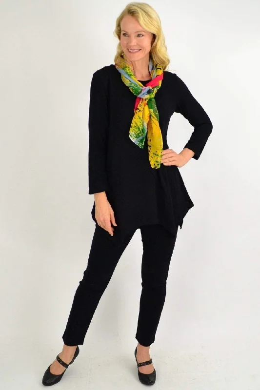 Black Pocket Winter Tunic Top