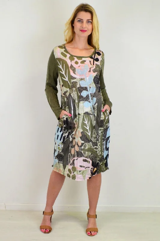 Garden Paradise Crinkle Tunic Dress