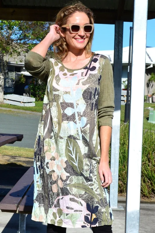 Garden Paradise Crinkle Tunic Dress