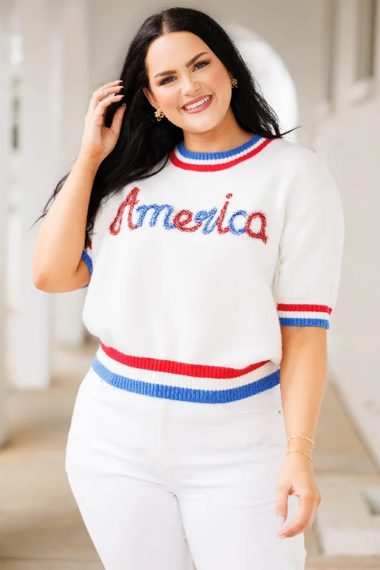 I Pledge Allegiance Top, White