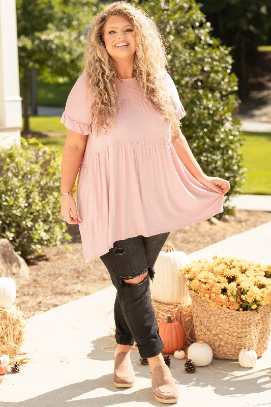 It Counts Tunic, Dusty Pink