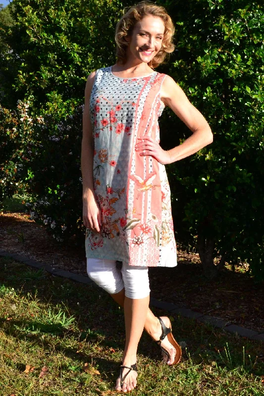 Reversible Japanese Cherry Blossom Tunic Dress