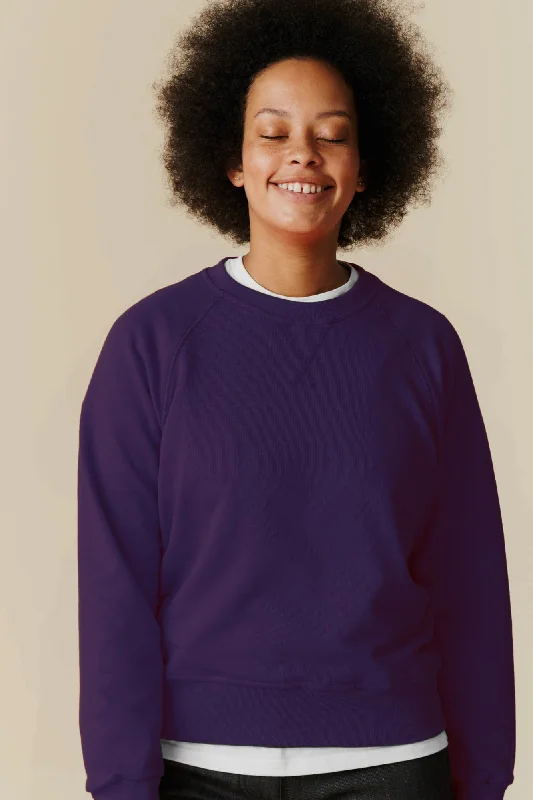 Women's Raglan Sweatshirt - Purple