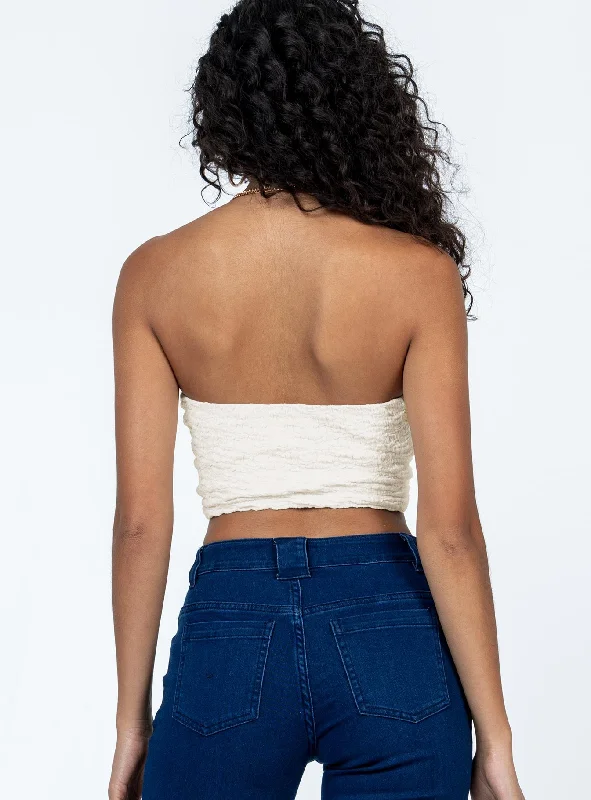 Cyndee Strapless Top White