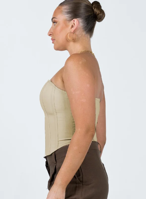 Harnett Corset Top Beige