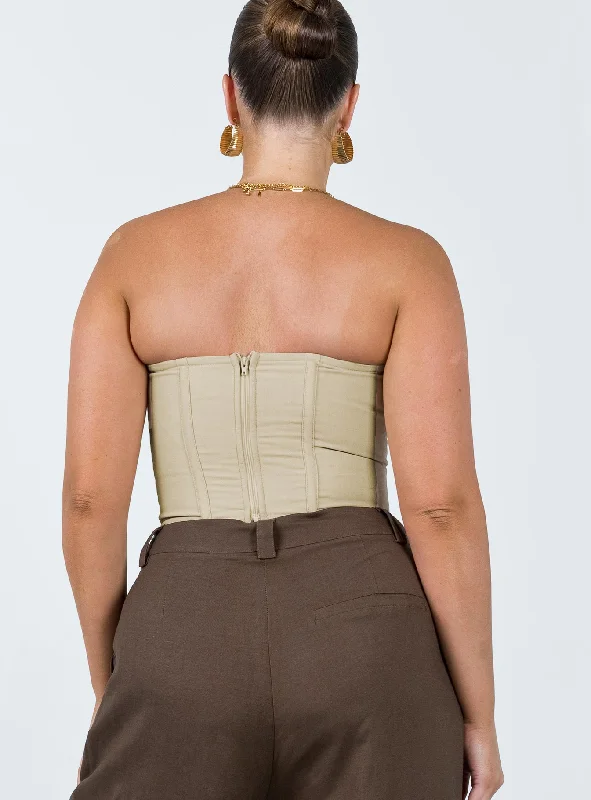 Harnett Corset Top Beige