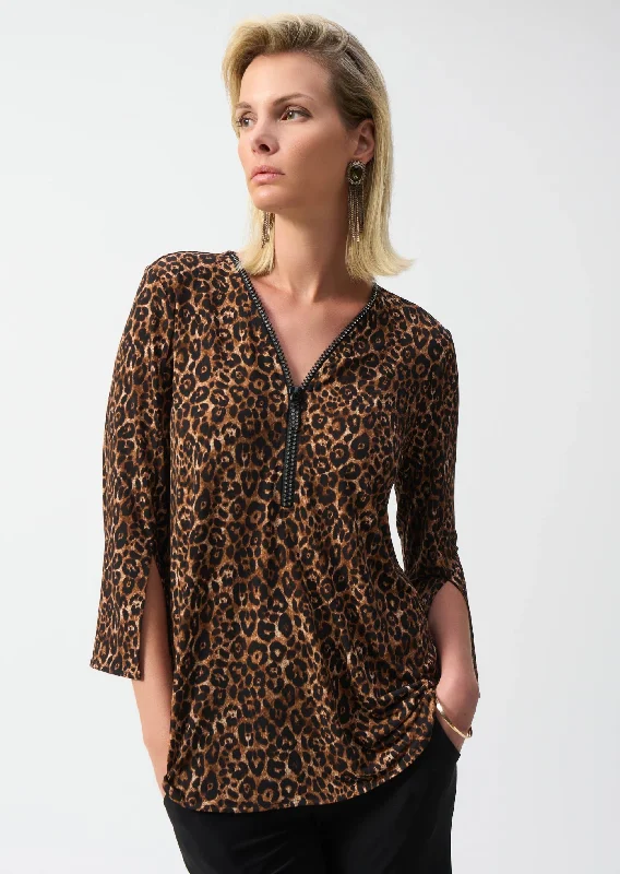 Joseph Ribkoff - Animal Print Fit and Flare Tunic