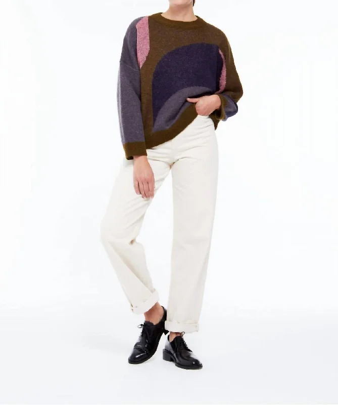 Khaki Nina Nymphe Sweater In Brown