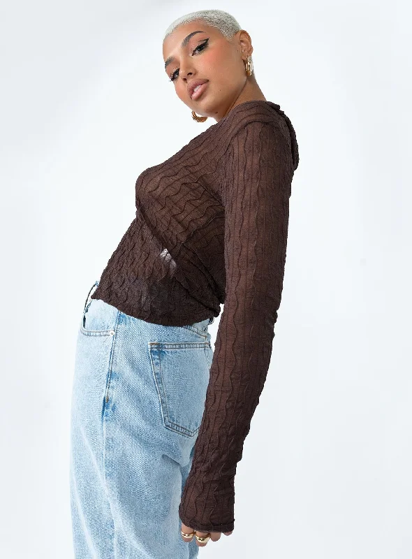 Marcos Long Sleeve Top Brown