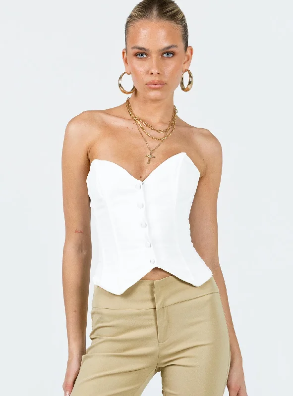 Neville Corset Top Ivory