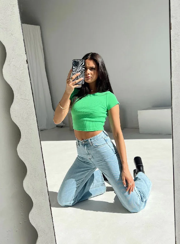 Classic Crop Tee Green