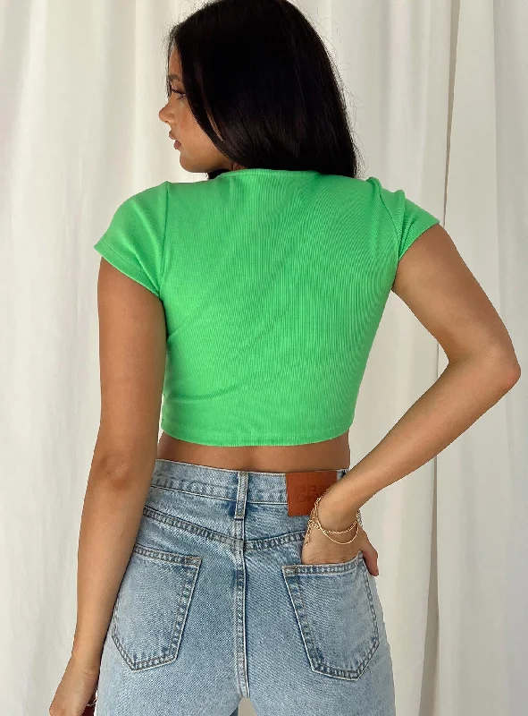 Classic Crop Tee Green