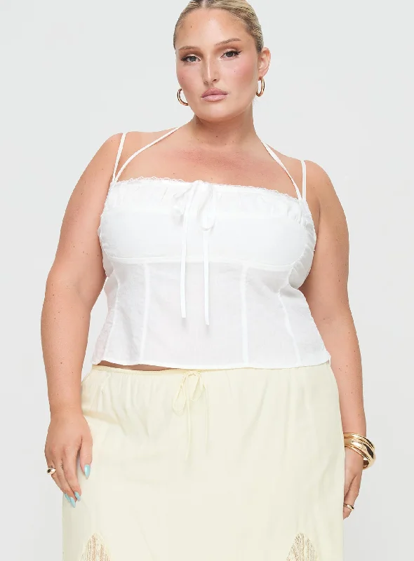 Trynia Top White Curve