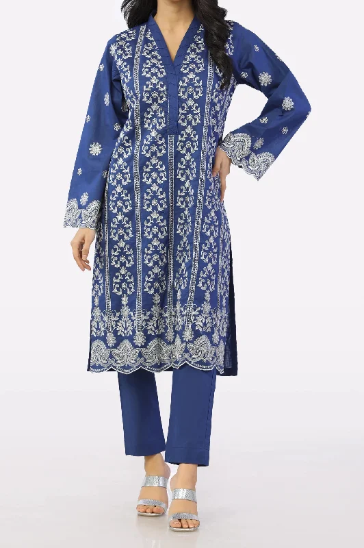 Blue Embroidered 2PC