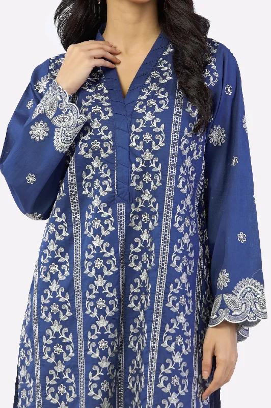 Blue Embroidered 2PC