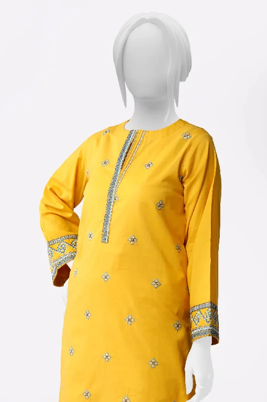 Mustard Embroidered 2PC