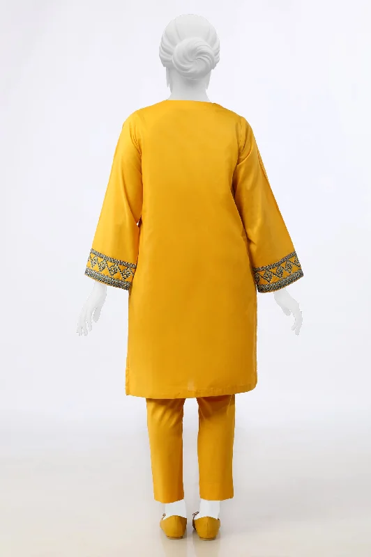 Mustard Embroidered 2PC