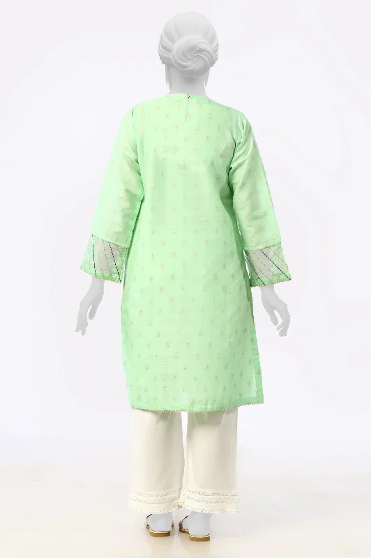 Green Embroidered Kurti