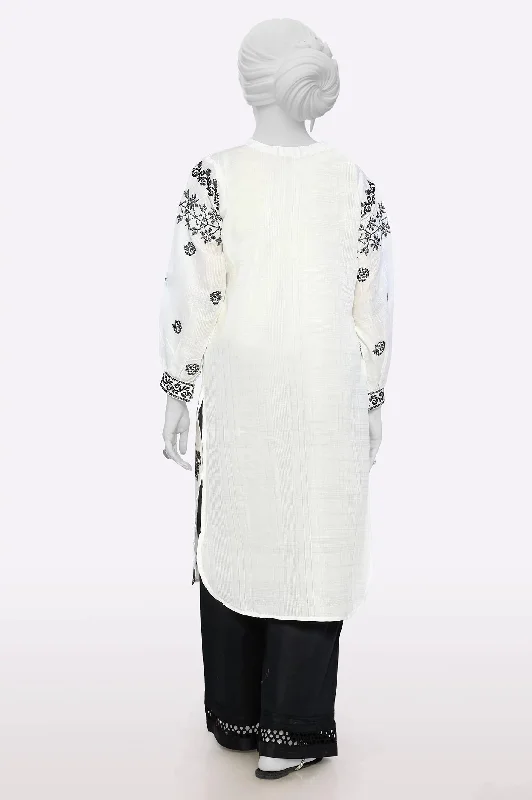 White Embroidered Kurti