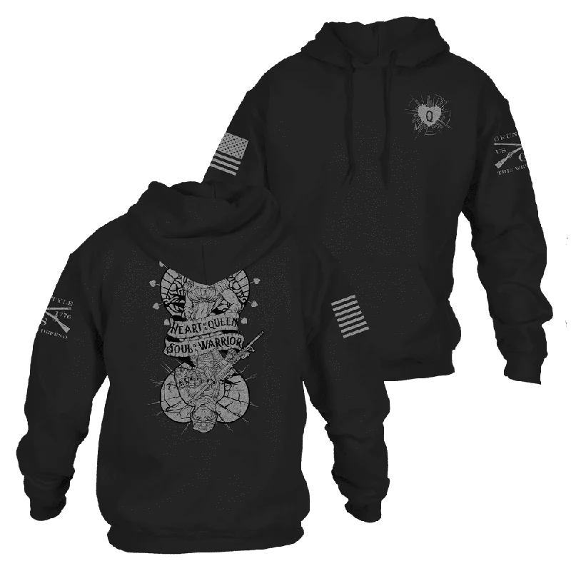 Women's Heart and Soul of a Warrior Hoodie - Black