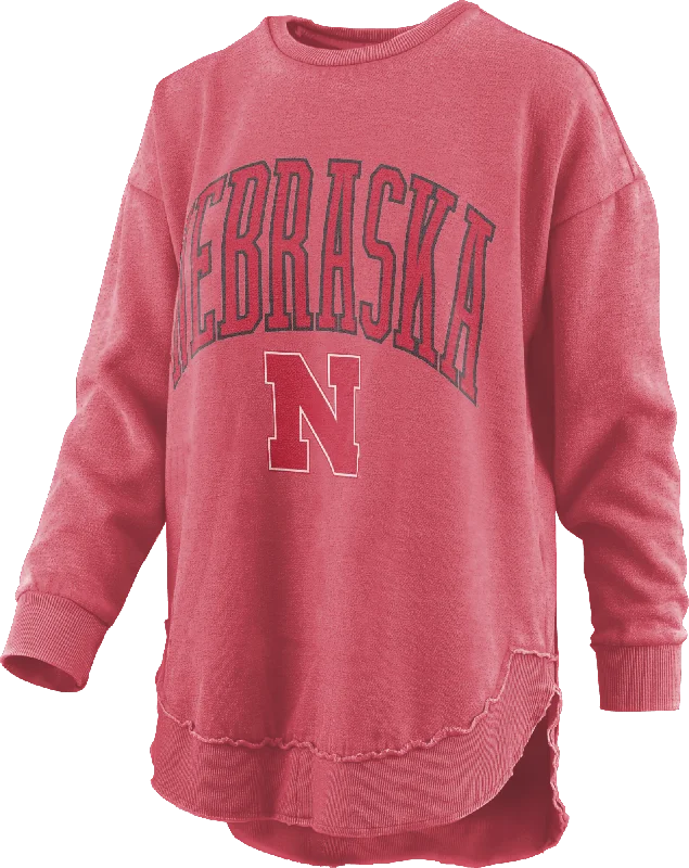 Women's Nebraska Huskers New Zealand Ponch Fleece Crew