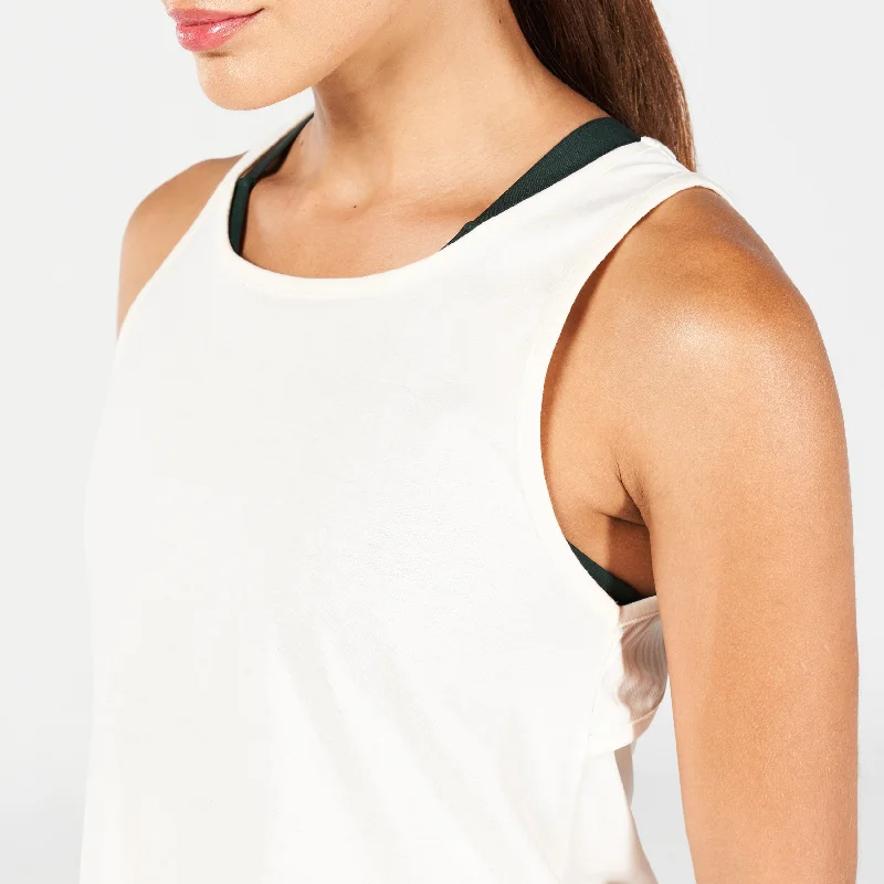 Core Open Back Tank - Pearl White