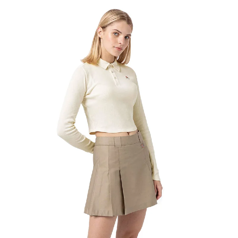 Dickies - Women's Tallasee Long Sleeve Cropped Polo (FLR06WH)