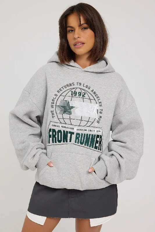 Front Runner LA Marathon Hoodie Grey Marle