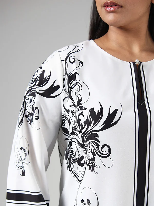 Gia White Printed Top