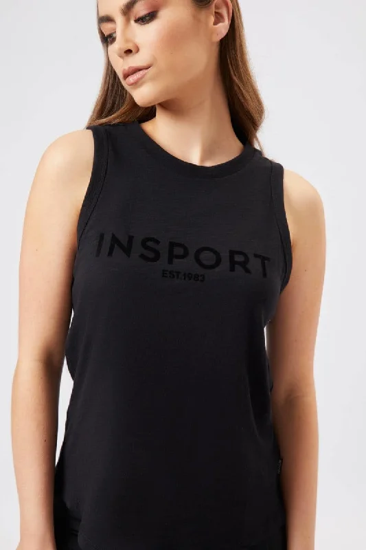 INSPORT WOMEN'S LARA BLACK SINGLET