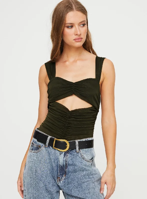 Kalmia Bodysuit Olive Green