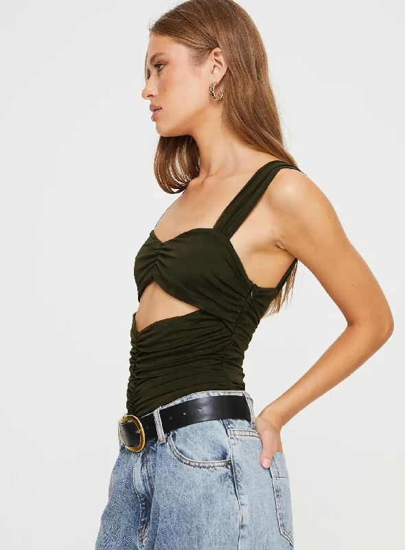 Kalmia Bodysuit Olive Green