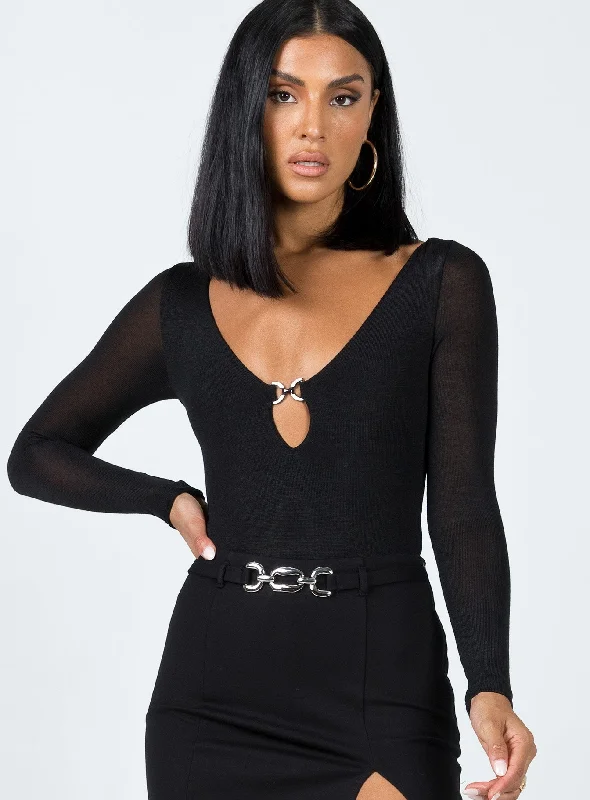 Kelvin Long Sleeve Bodysuit Black