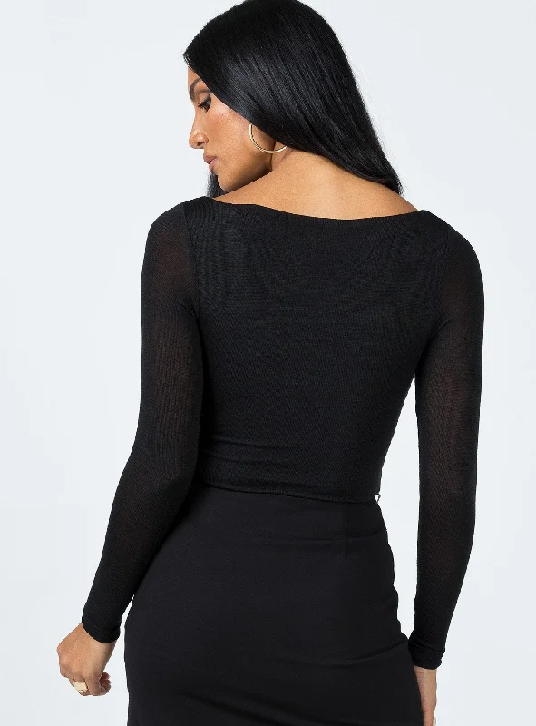 Kelvin Long Sleeve Bodysuit Black