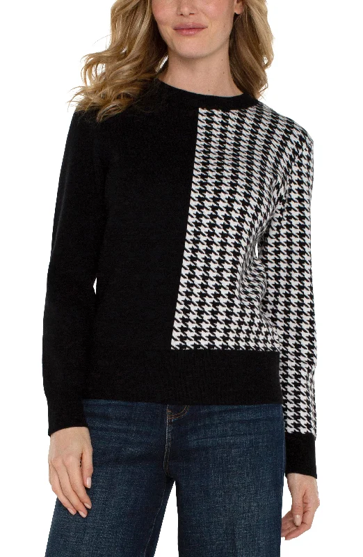 S / black/white houndstooth