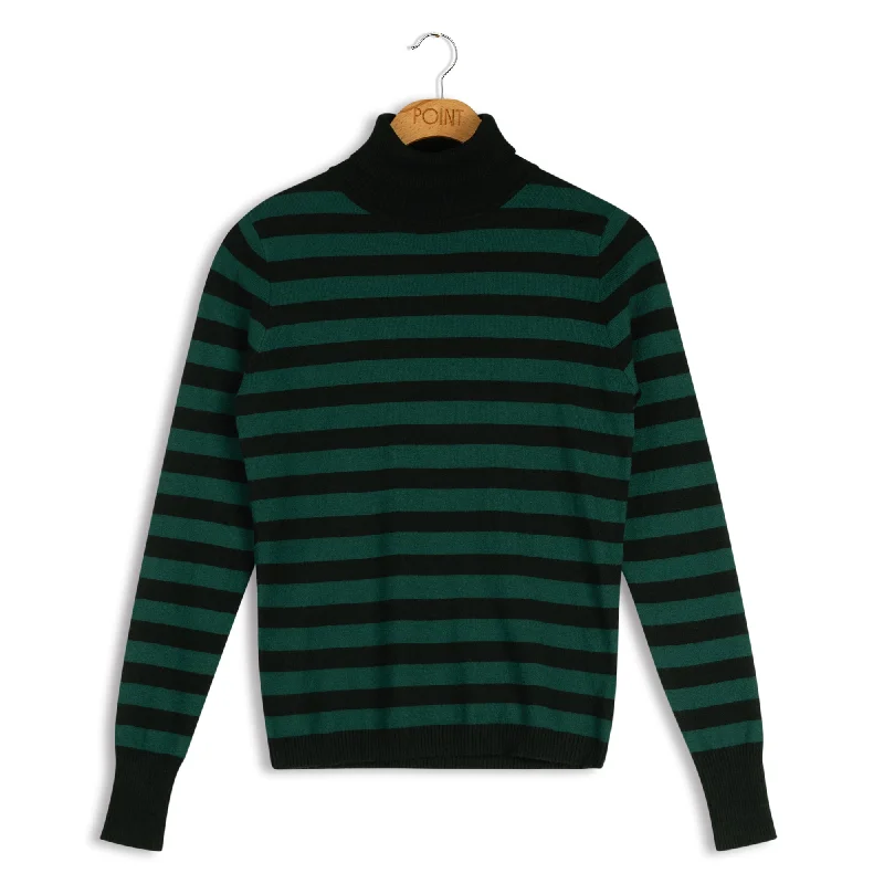 Point L/S Turtleneck Stripe