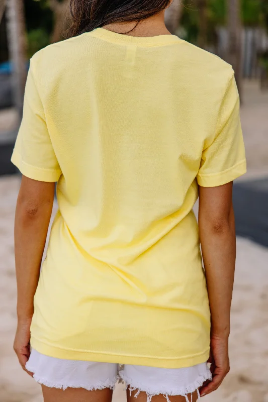 Beach Drink Sleep Yellow Graphic Tee