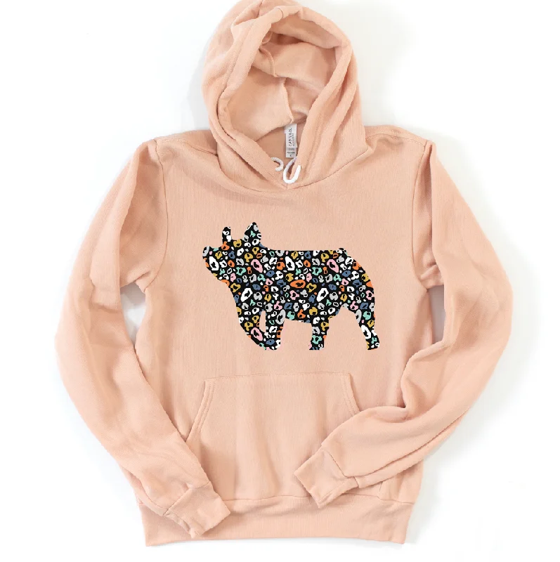 Colorful Cheetah Pig Hoodie (S-3XL) Unisex - Multiple Colors!