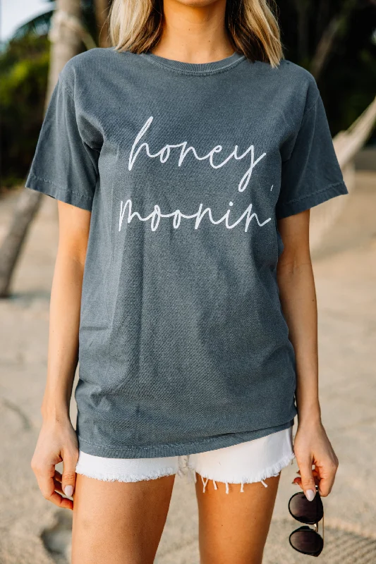 Comfort Colors: Honey Moonin' Denim Blue Graphic Tee