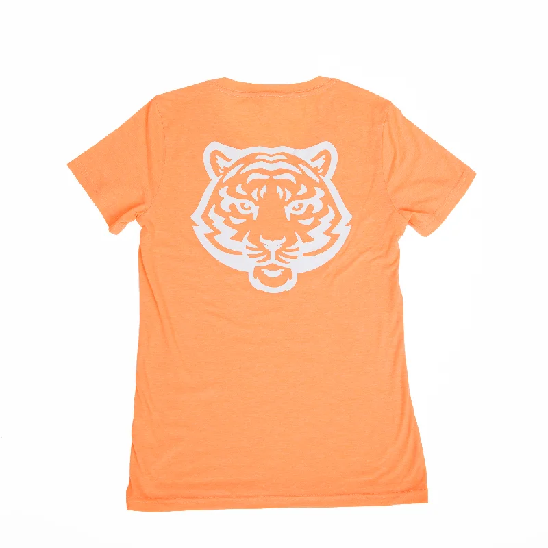 ES Sports Ladies V-Neck Tee-light Orange