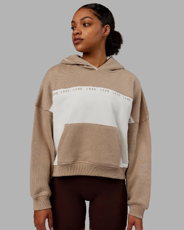 Extend Hoodie - Taupe-White